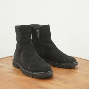 Aquatalia Womens Madelyn Water Resistant Ankle Boots Size 9 M Black Suede 456977